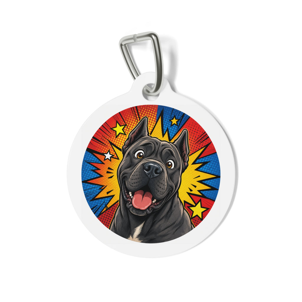 Cane Corso Confident Pop Illustration Personalized Dog ID Tag