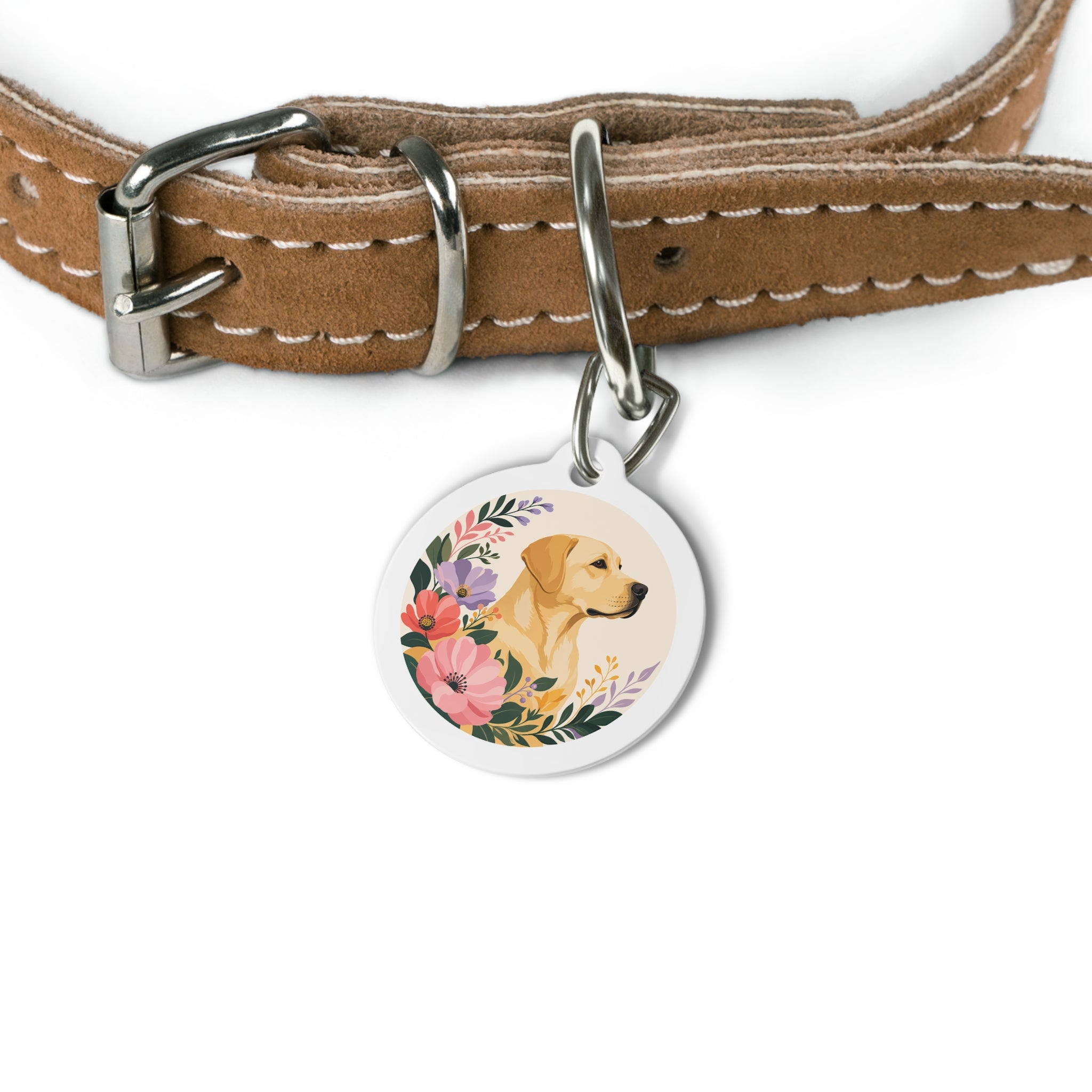 Etiqueta de identificación personalizada para perro Labrador Retriever Botanical Garden