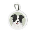 Border Collie Sage Classic Portrait Personalized Dog ID Tag