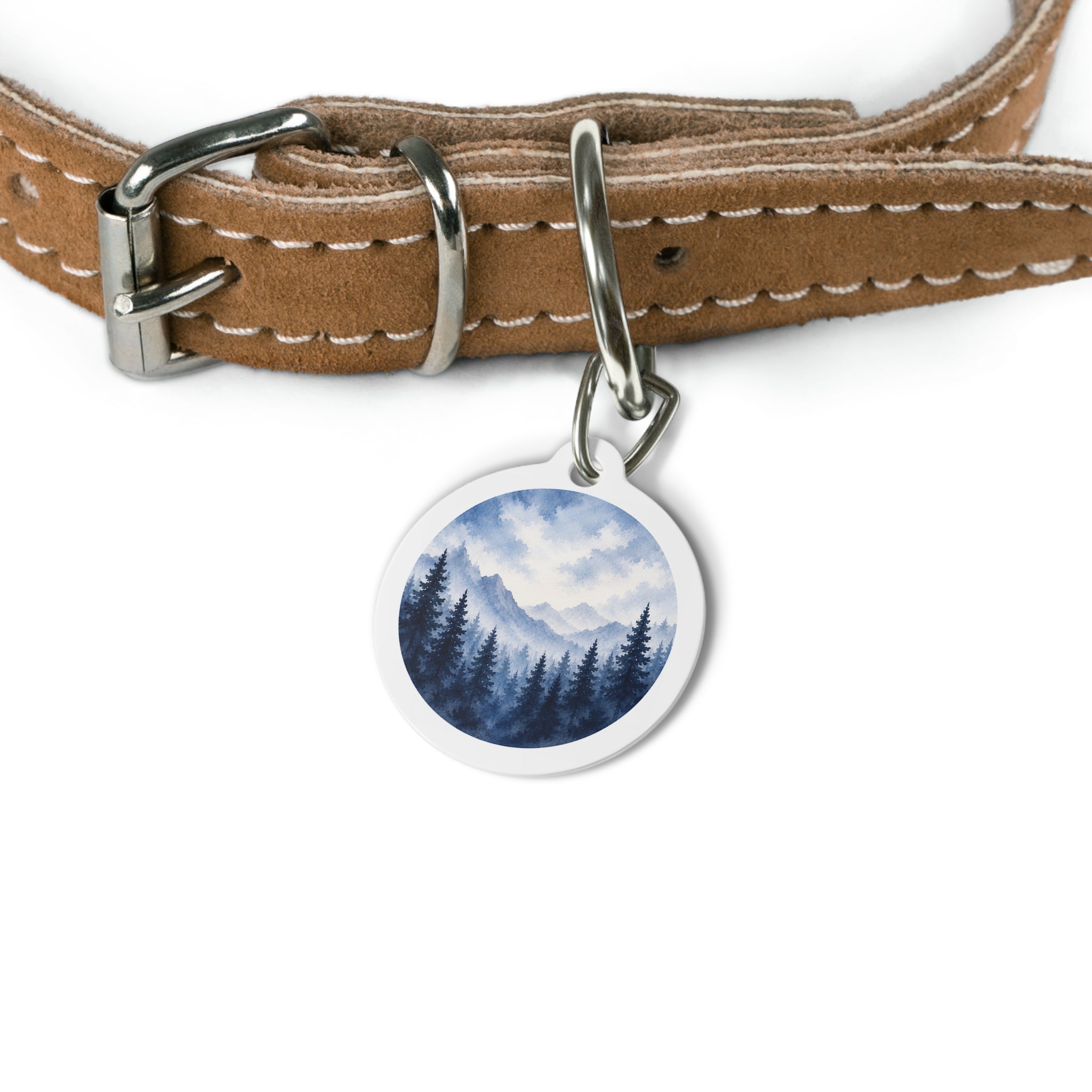 Mountain Vista Scenic Outdoor Adventure Personalized Dog ID Tag