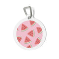 Pink Watermelon Cheerful Fruit Pattern Personalized Dog ID Tag
