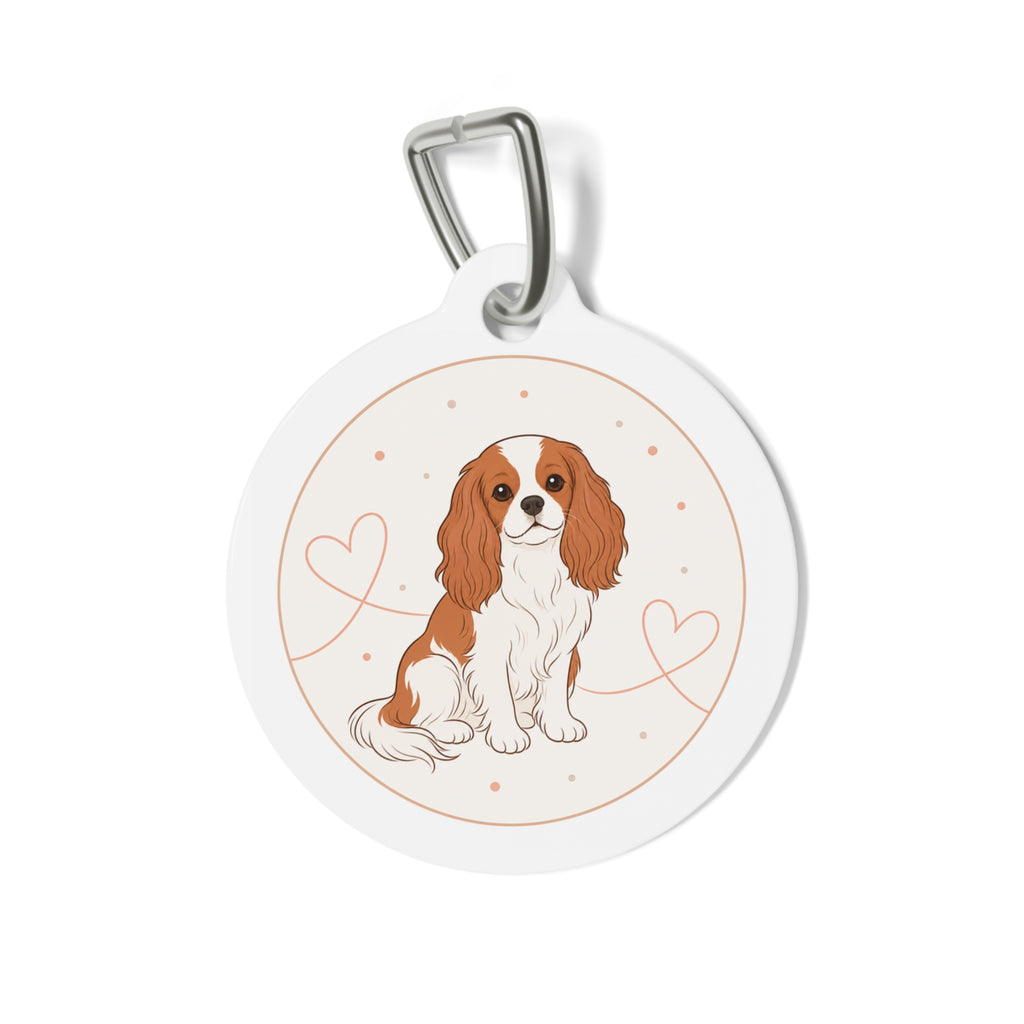 Cavalier King Charles Spaniel Sweet Heart Personalized Dog ID Tag