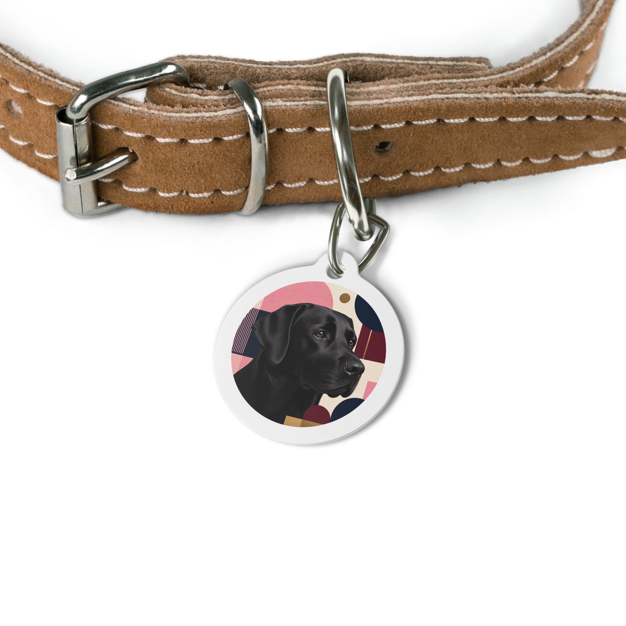 Labrador Retriever Gallery Abstract Black Personalized Dog ID Tag