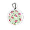 Mint Watermelon Cheerful Fruit Pattern Personalized Dog ID Tag