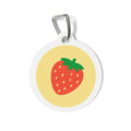 Sunny Strawberry Cheerful Fruit Pattern Personalized Dog ID Tag