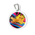 Golden Retriever Lightning Dash Personalized Dog ID Tag