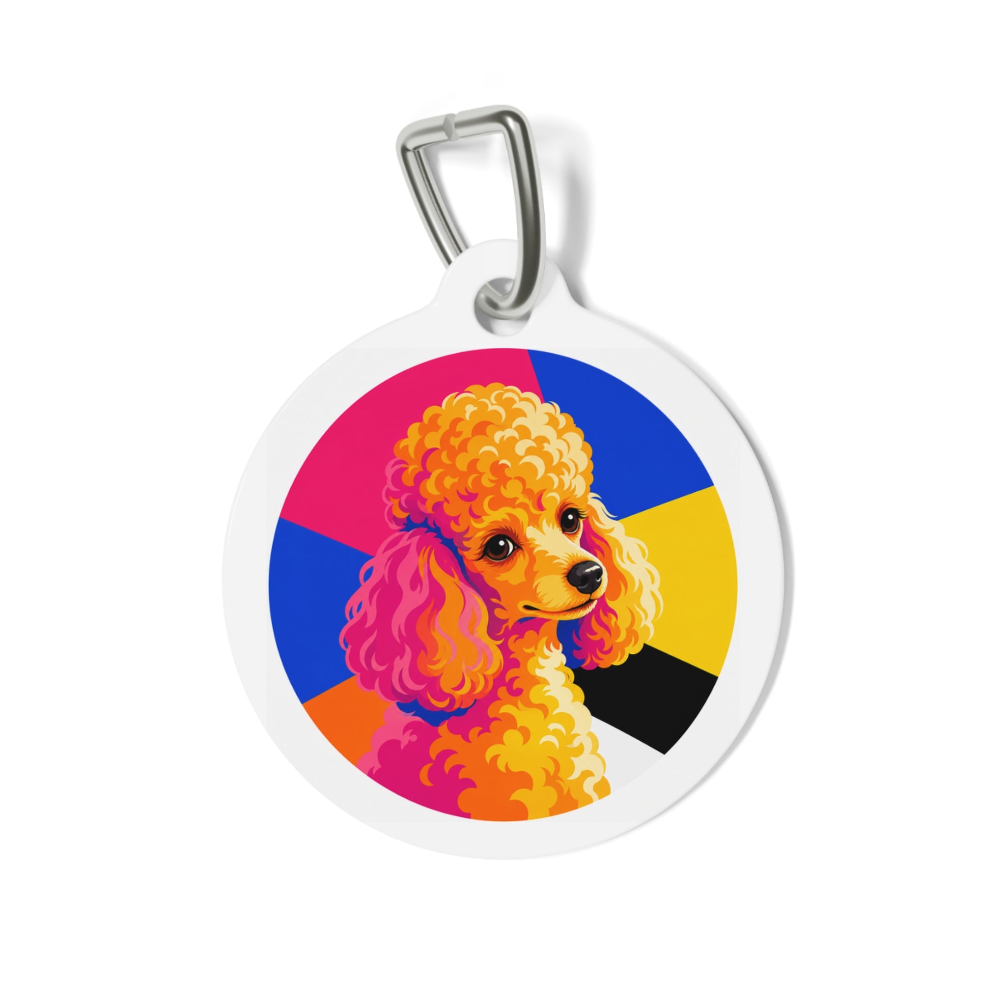 Toy Poodle Neon Pop Show Poodle Personalized Dog ID Tag