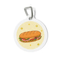 Deli Sub Whimsical Foodie Art Personalized Dog ID Tag