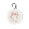Goldendoodle Soft Line Art Personalized Dog ID Tag