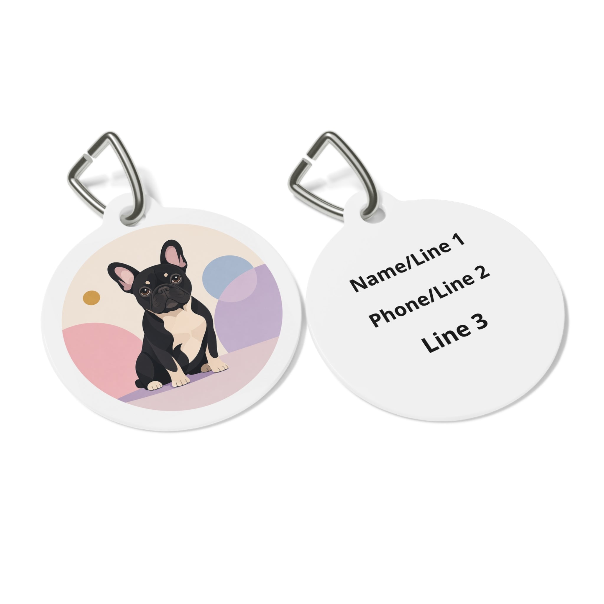 French Bulldog Bright Playful Portrait Personalized Dog ID Tag