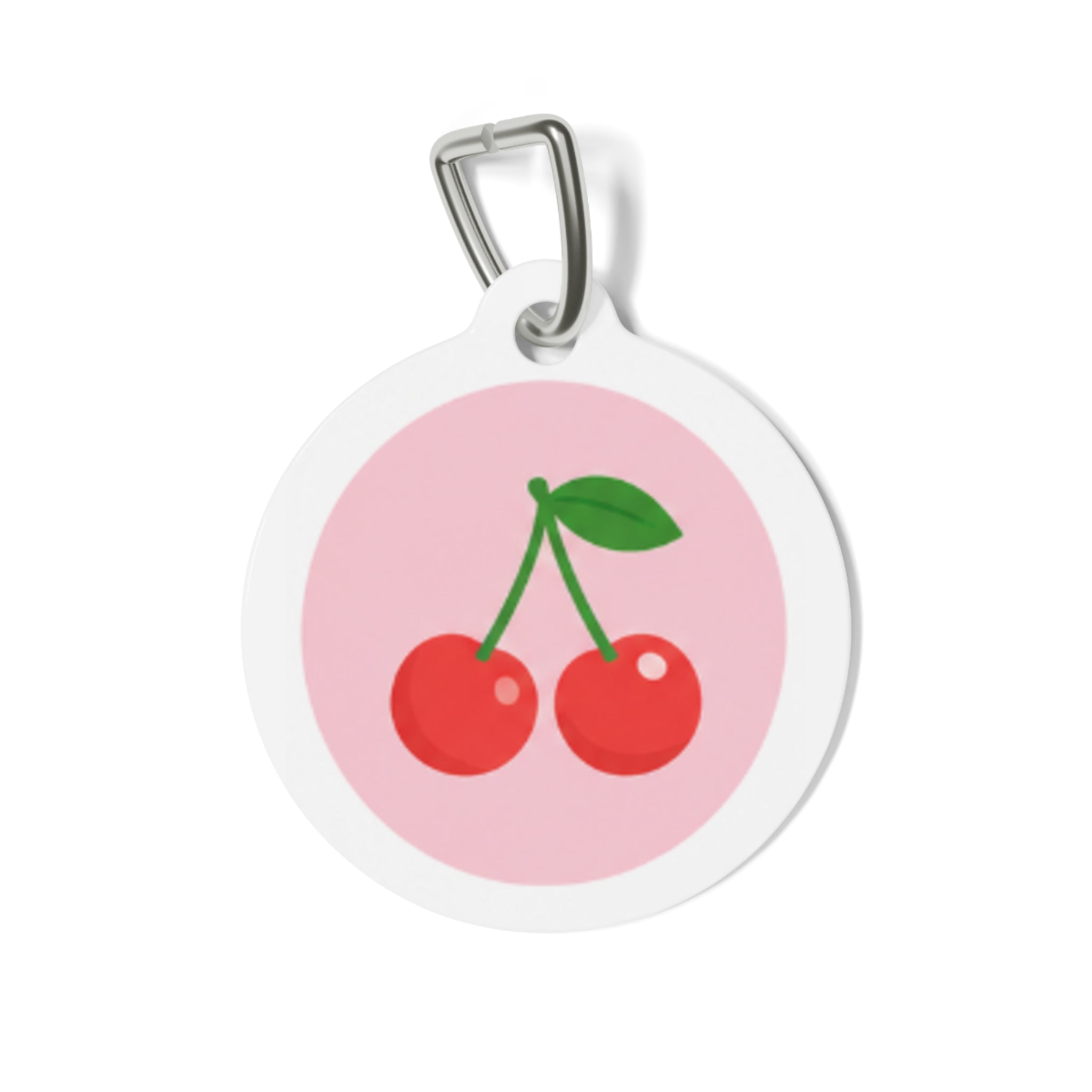 Cherry Pop Cheerful Fruit Pattern Personalized Dog ID Tag