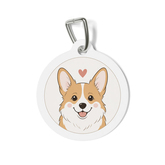 Pembroke Welsh Corgi Sweet Heart Personalized Dog ID Tag