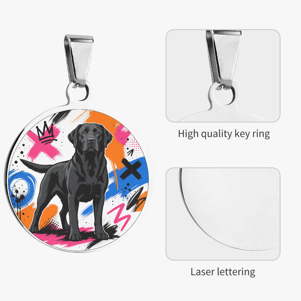Labrador Retriever Graffiti Street Energy personalized dog ID tag product detail