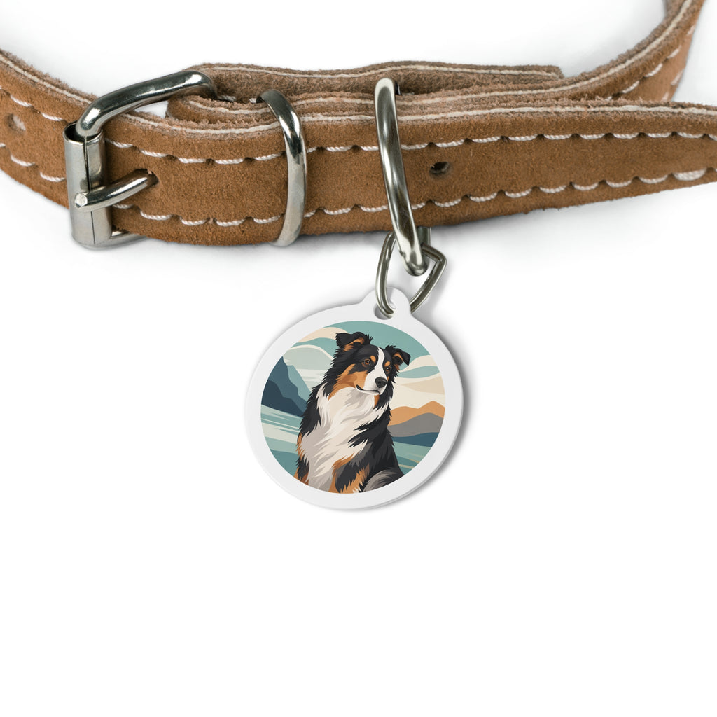 Australian Shepherd Alpine Calm Personalized Dog ID Tag