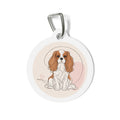 Cavalier King Charles Spaniel Minimal Line Art Personalized Dog ID Tag