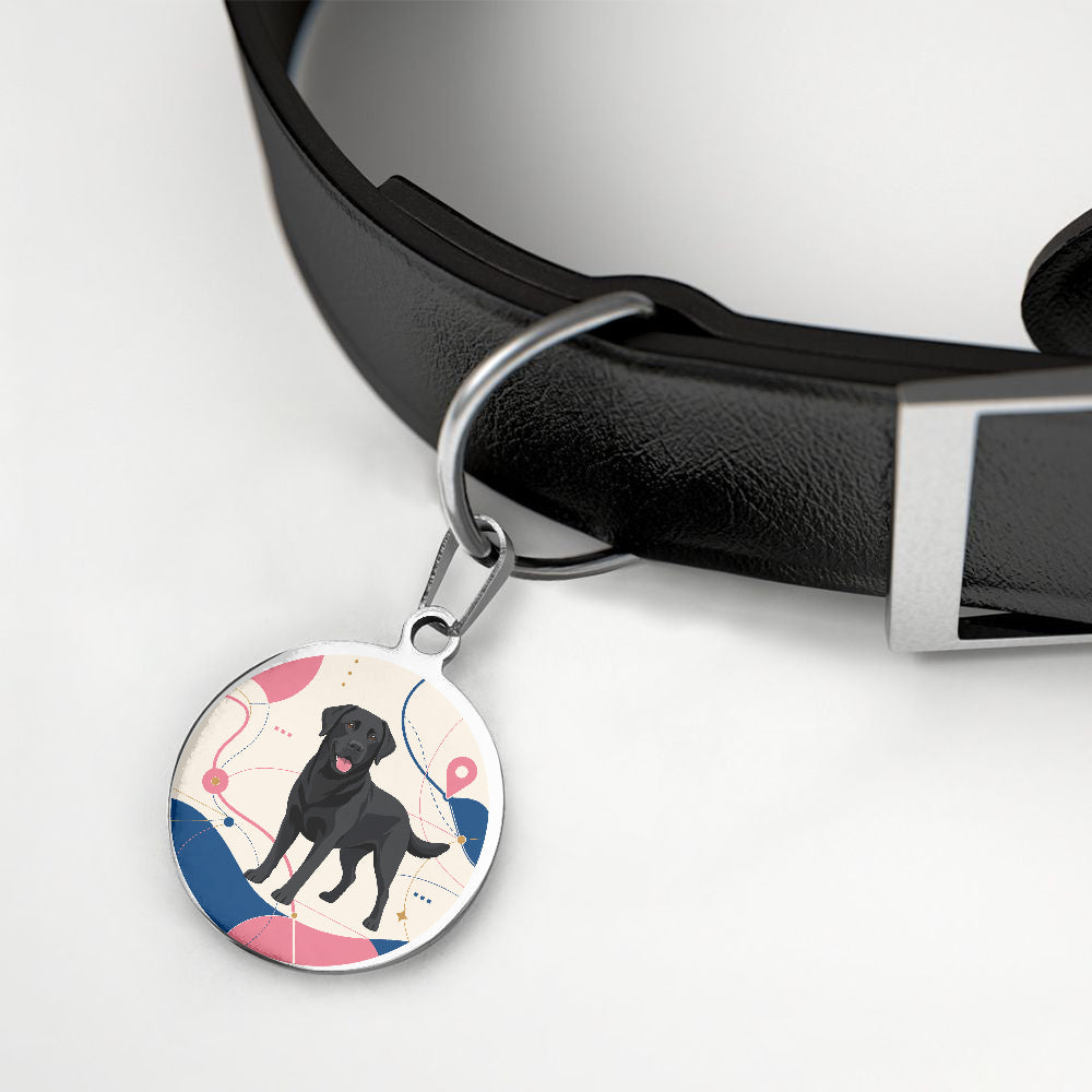 Labrador Retriever Modern Route Map Personalized Dog ID Tag additional product view