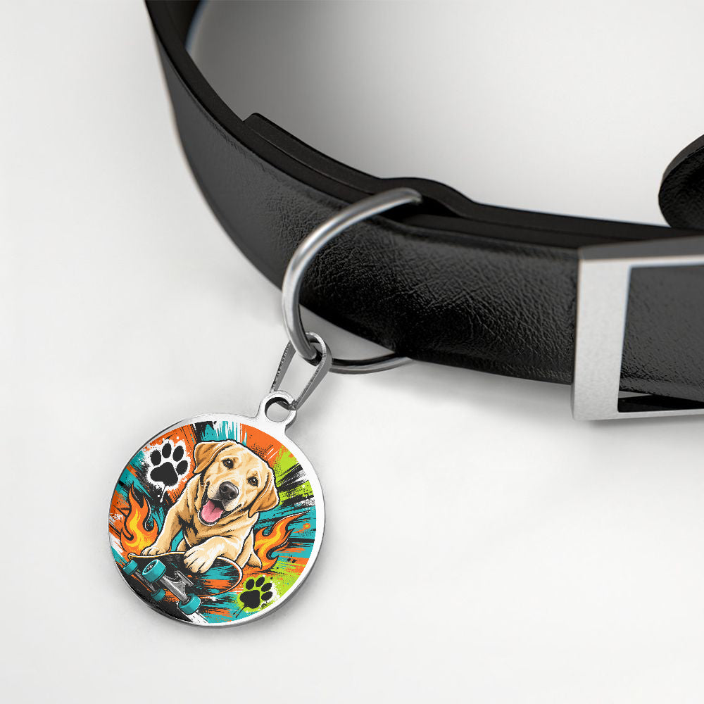 Labrador Retriever Skateboard Street Hero Personalized Dog ID Tag additional product view