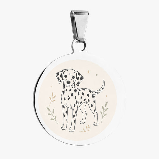 Dalmatian Botanical Line Art Personalized Dog ID Tag