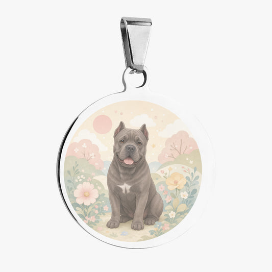 Cane Corso Pastel Garden Puppy Personalized Dog ID Tag