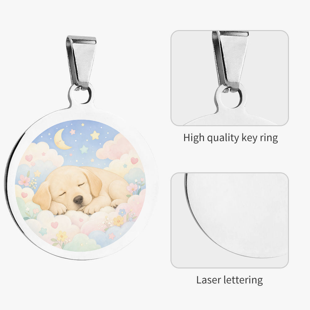 Labrador Retriever Dreamy Cloud Nap personalized dog ID tag product detail