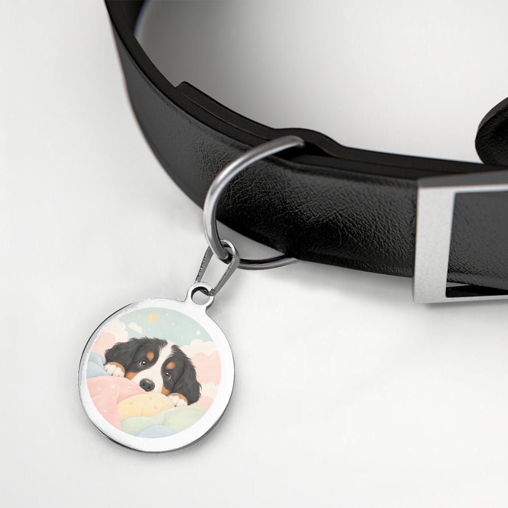 Bernese Mountain Dog Dreamy Cloud Peek personalized dog ID tag product detail